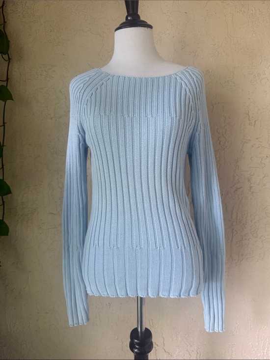 GAP Sweaters - GAP Light Blue Ribbed Scoop Neck Sweater